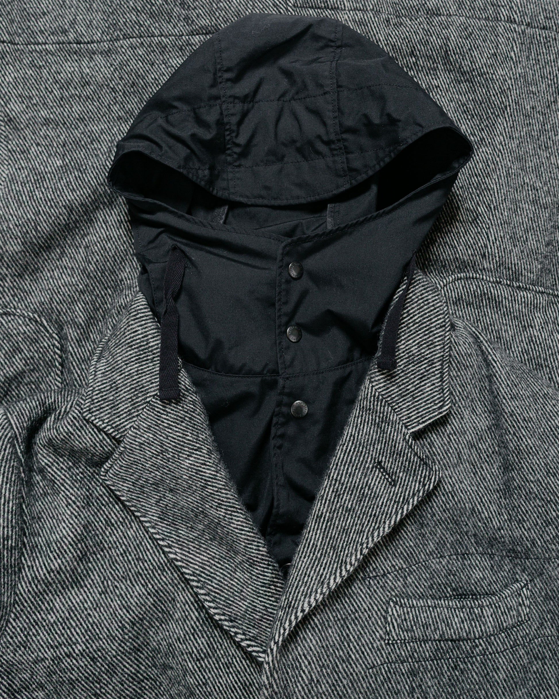 lost & found Engineered Garments Engineered Garments Chester Coat Black Wool Shaggy Twill