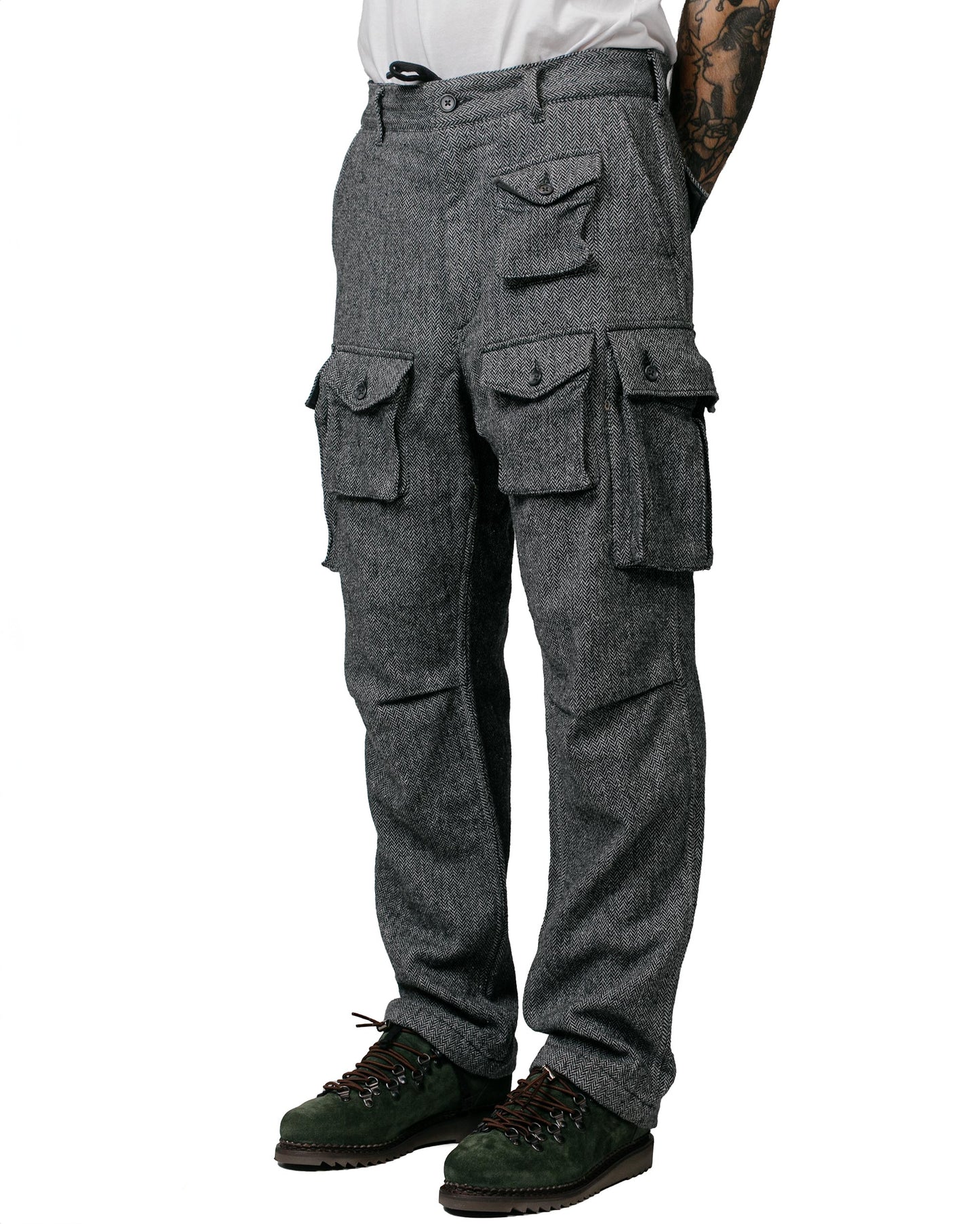 lost & found Engineered Garments Engineered Garments FA Pant Grey Poly Wool Herringbone