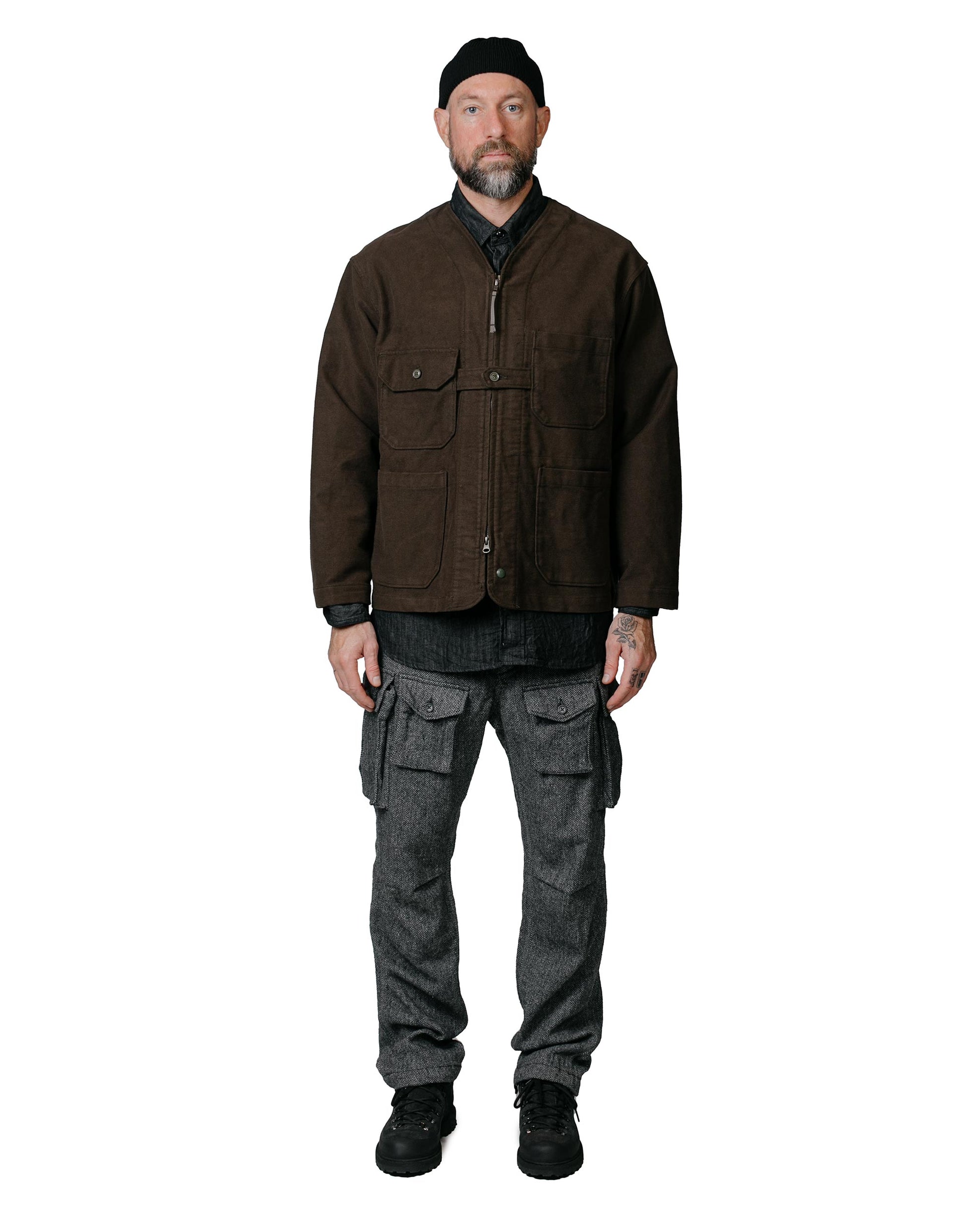 lost & found Engineered Garments Engineered Garments FA Pant Grey Poly Wool Herringbone