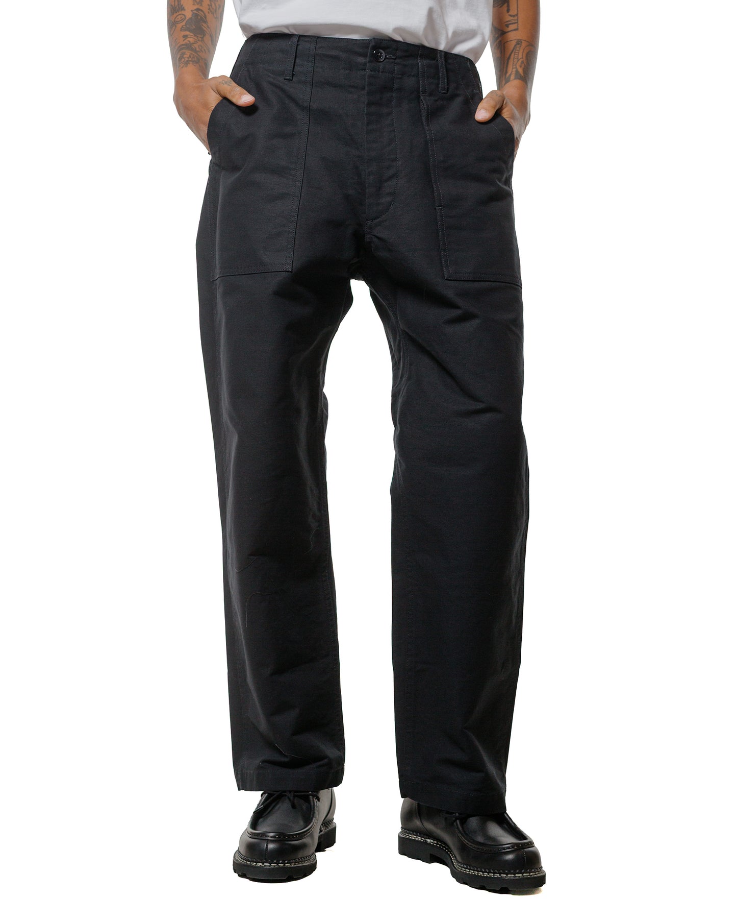 lost & found Engineered Garments Engineered Garments Fatigue Pant Black Cotton Double Cloth