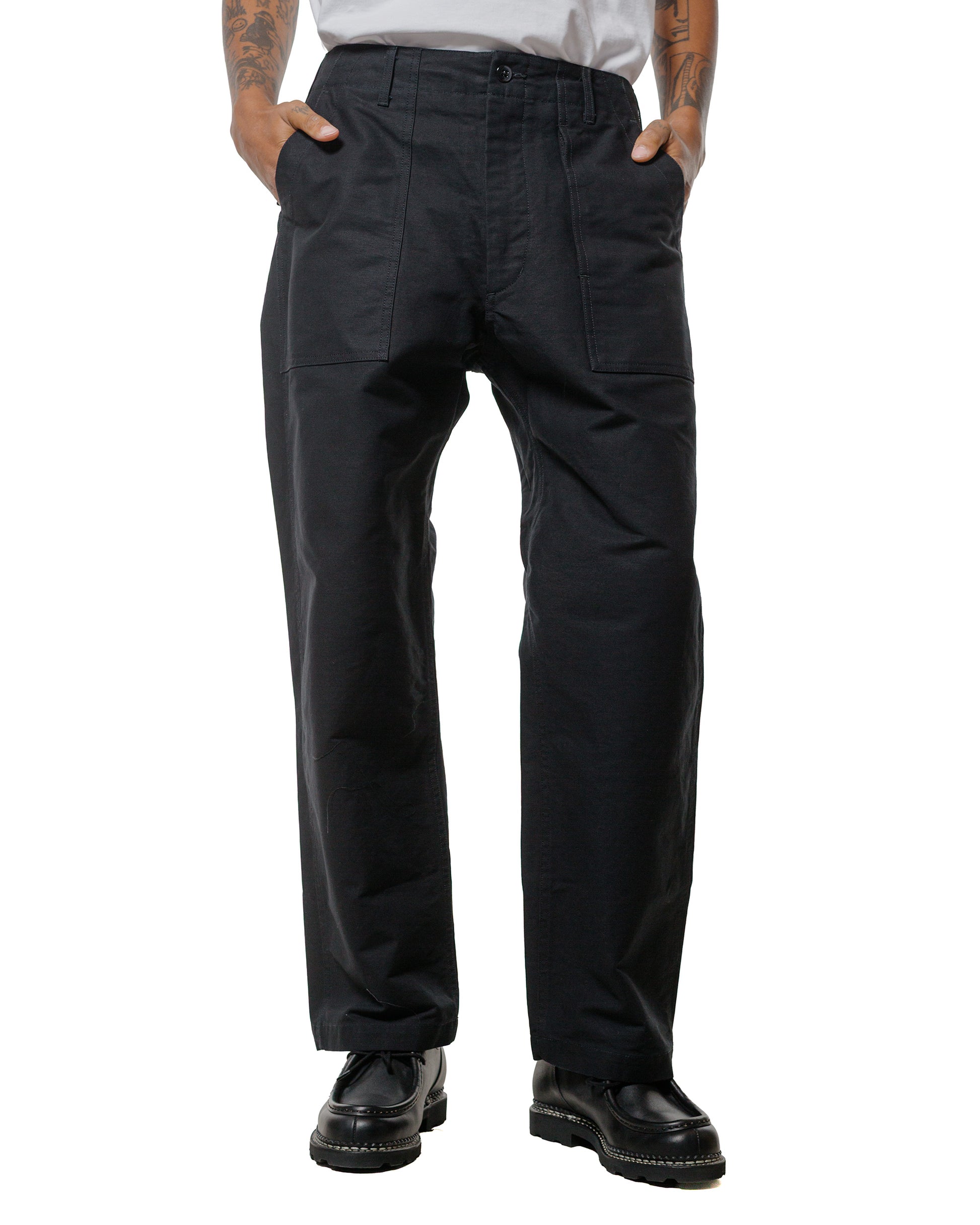lost & found Engineered Garments Engineered Garments Fatigue Pant Black Cotton Double Cloth