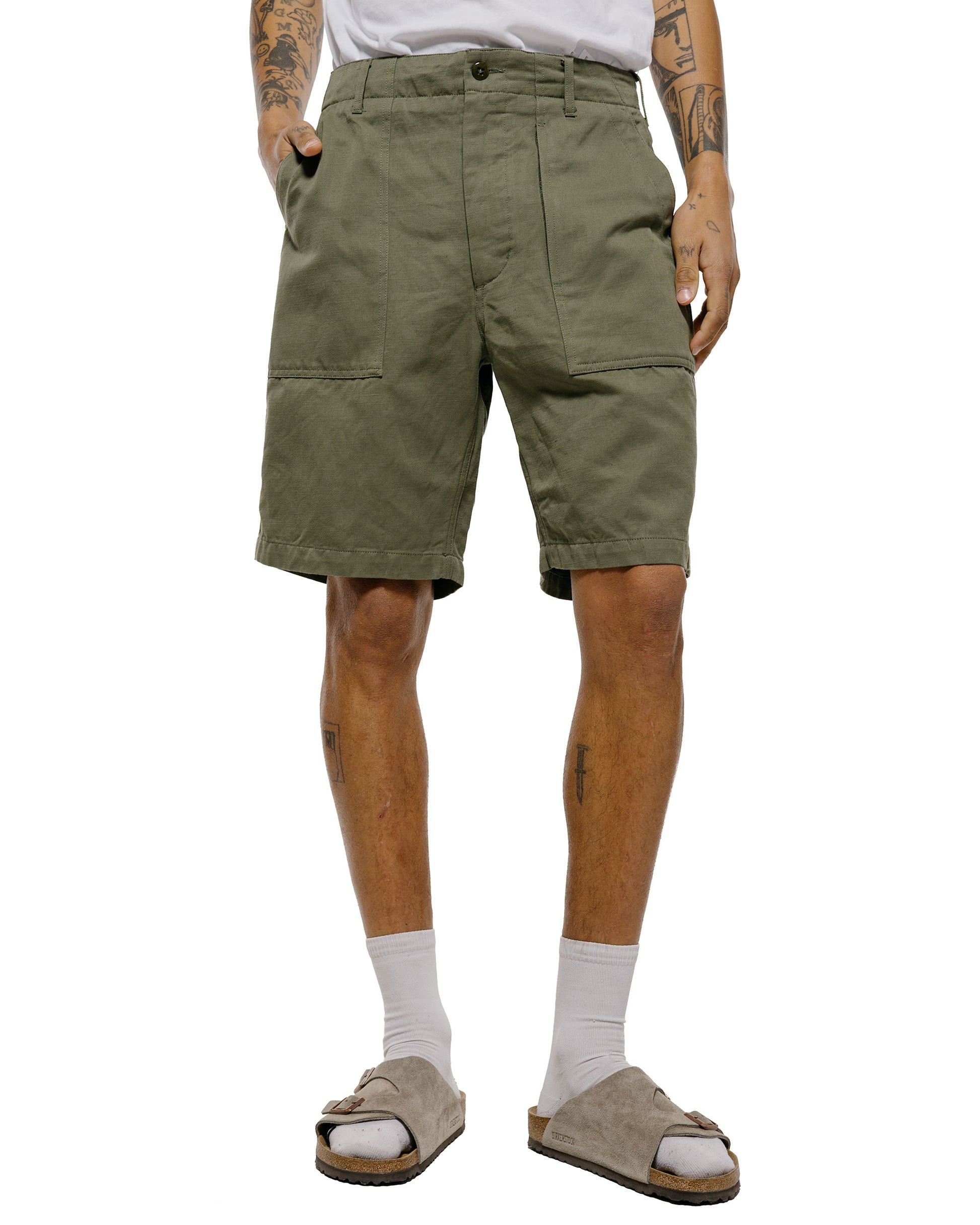 lost & found Engineered Garments Engineered Garments Fatigue Short Olive CL Heavy Twill