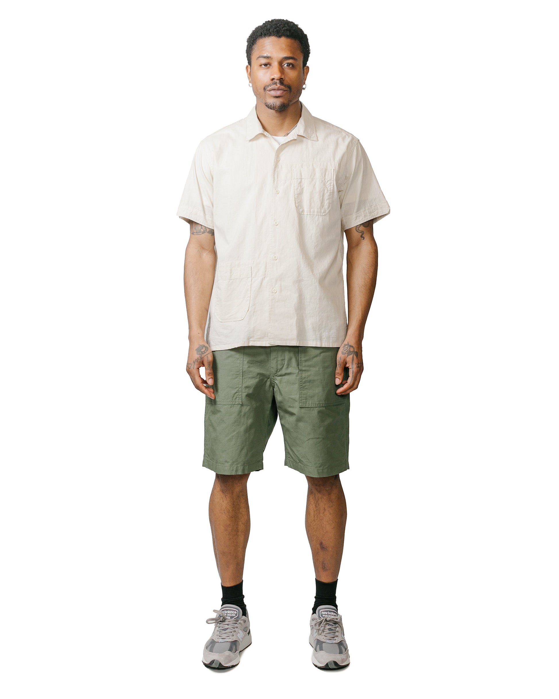 lost & found Engineered Garments Engineered Garments Fatigue Short Olive Cotton Ripstop