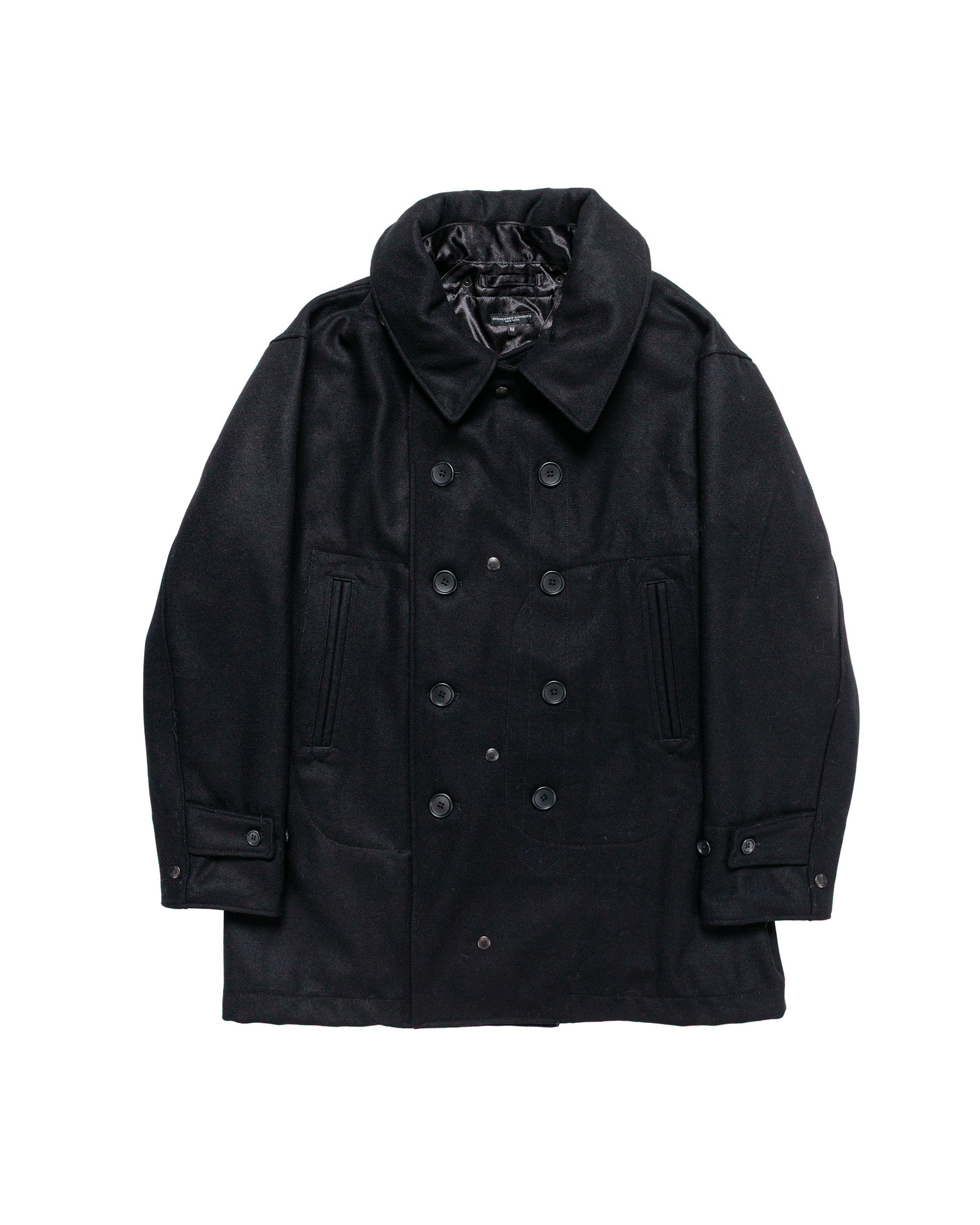 lost & found Engineered Garments Engineered Garments Fireman Jacket Black 24oz Wool Melton