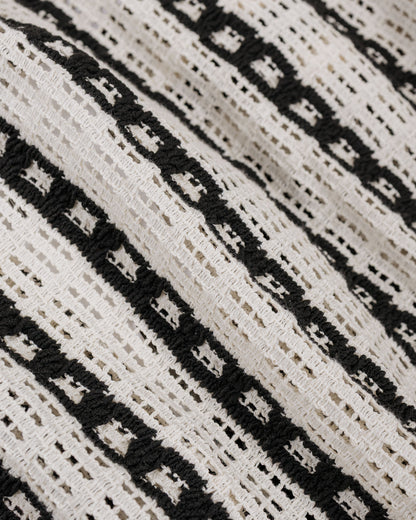 lost & found Engineered Garments Engineered Garments Knit Cardigan White/Black Stripe CP Crochet