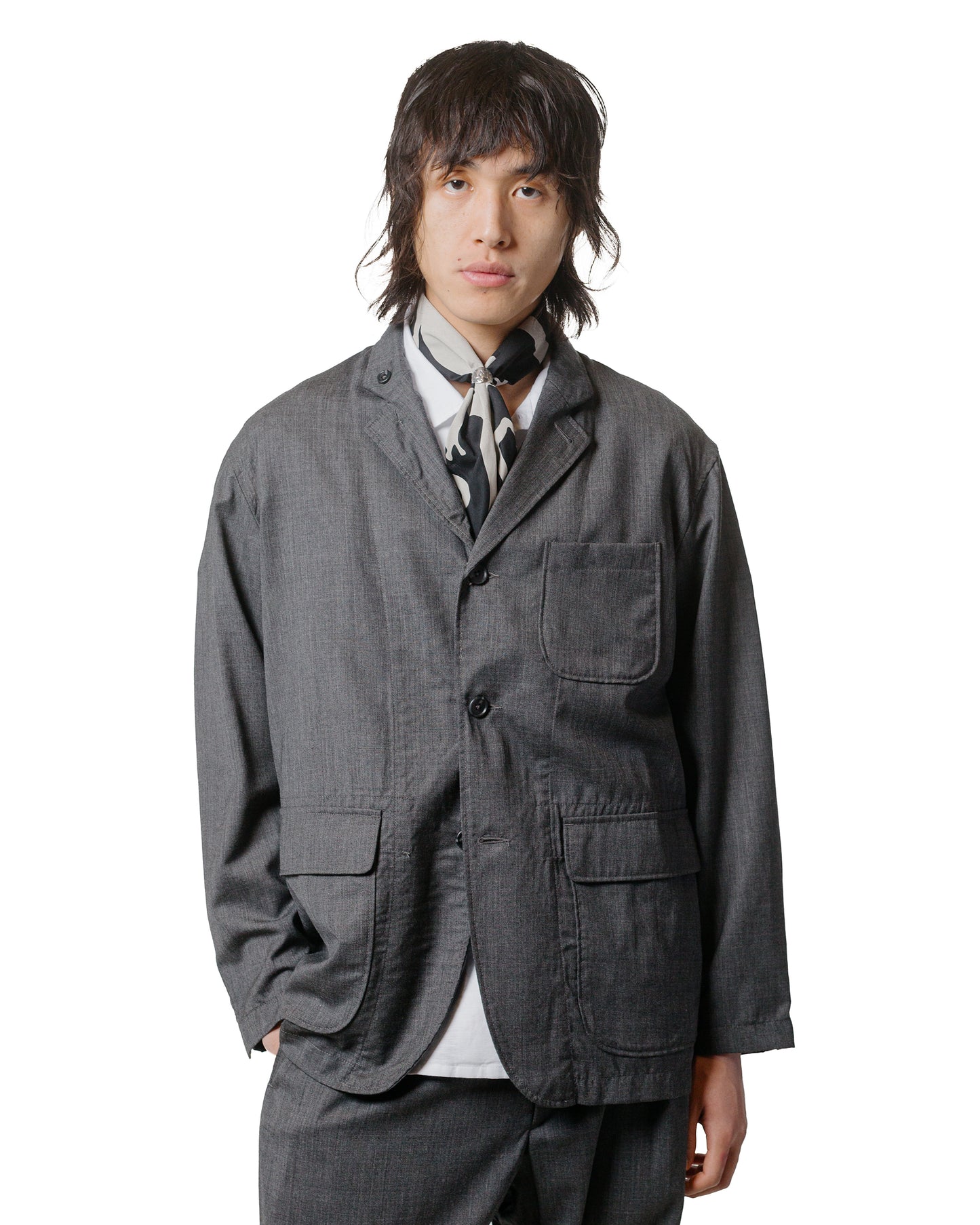 lost & found Engineered Garments Engineered Garments Loiter Jacket Charcoal Tropical Wool