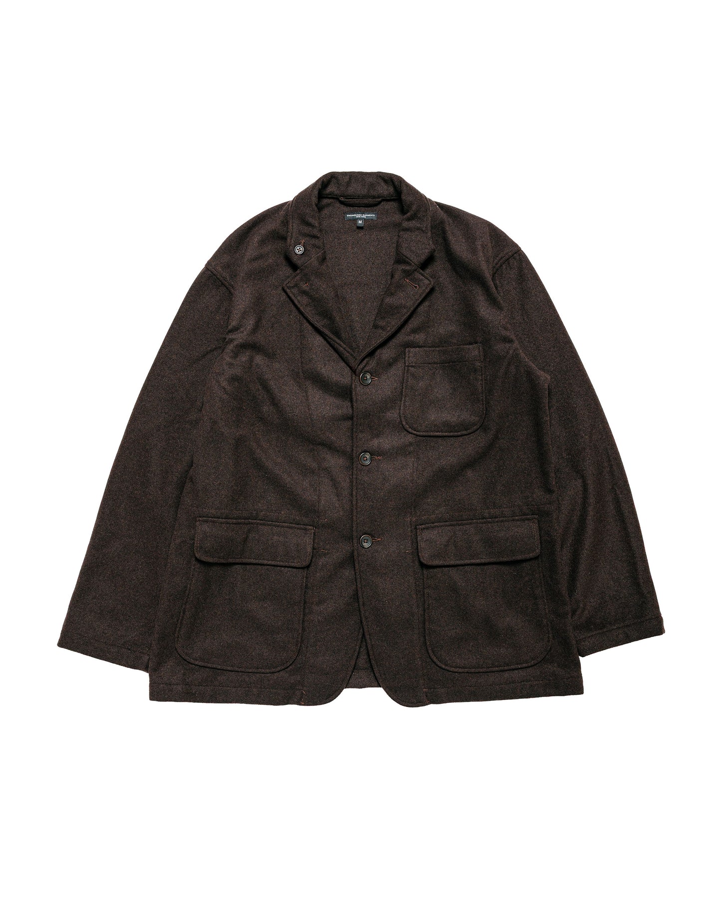 Engineered Garments Loiter Jacket Dk.Brown Poly Wool Heavy Flannel