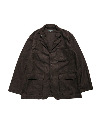 Engineered Garments Loiter Jacket Dk.Brown Poly Wool Heavy Flannel