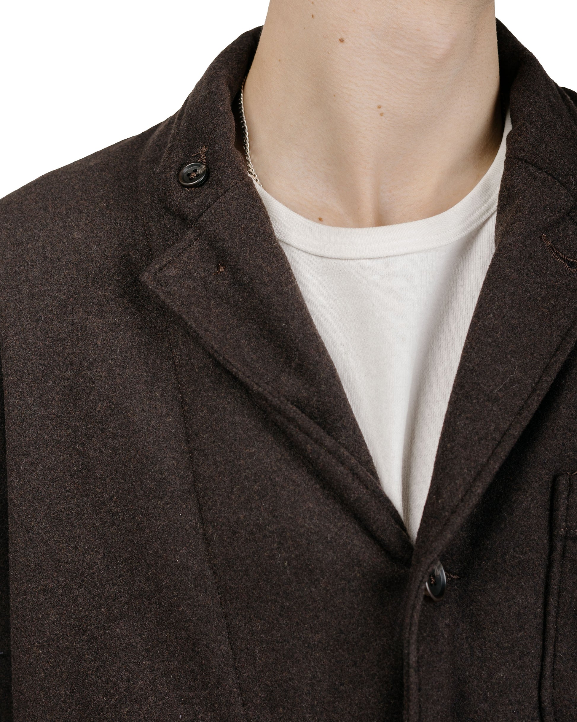 lost & found Engineered Garments Engineered Garments Loiter Jacket Dk.Brown Poly Wool Heavy Flannel
