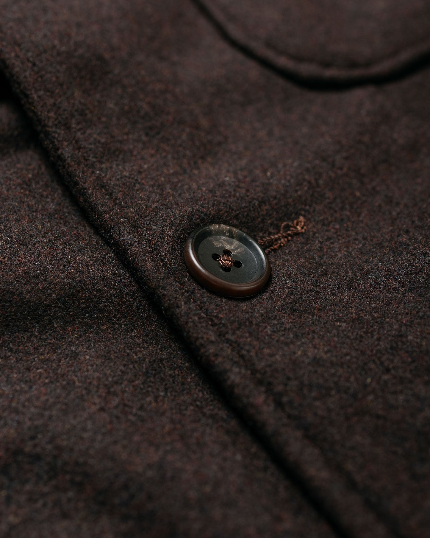 Engineered Garments Loiter Jacket Dk.Brown Poly Wool Heavy Flannel