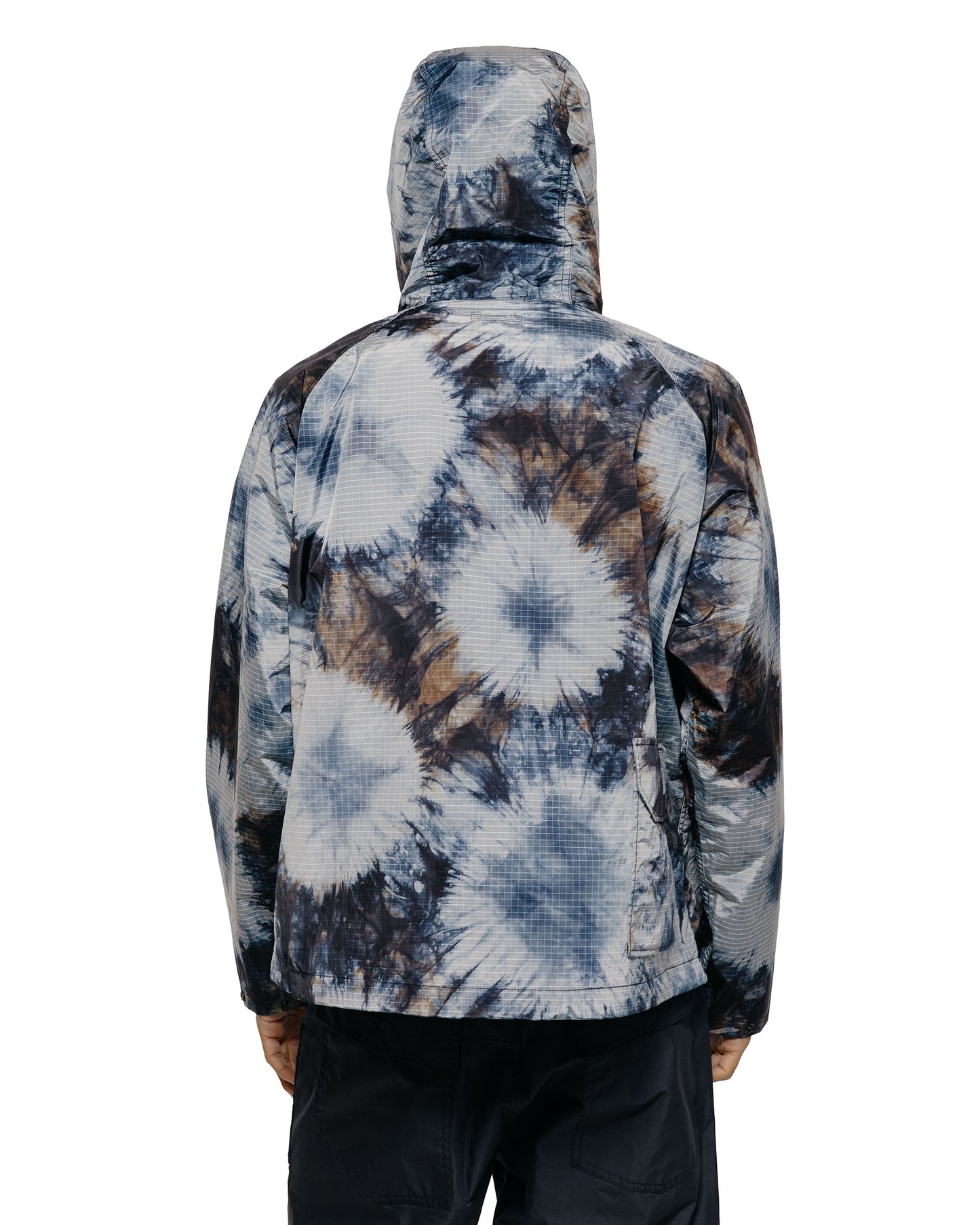 lost & found Engineered Garments Engineered Garments Lt Parka Navy Nylon Tie Dye Print Ripstop