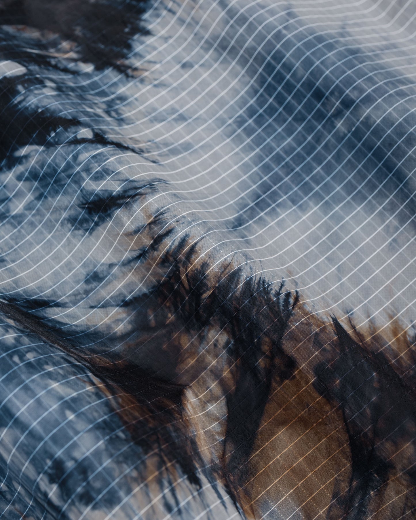 lost & found Engineered Garments Engineered Garments Lt Parka Navy Nylon Tie Dye Print Ripstop
