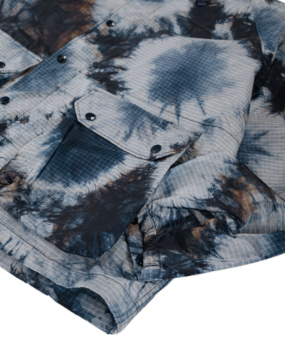lost & found Engineered Garments Engineered Garments Lt Parka Navy Nylon Tie Dye Print Ripstop