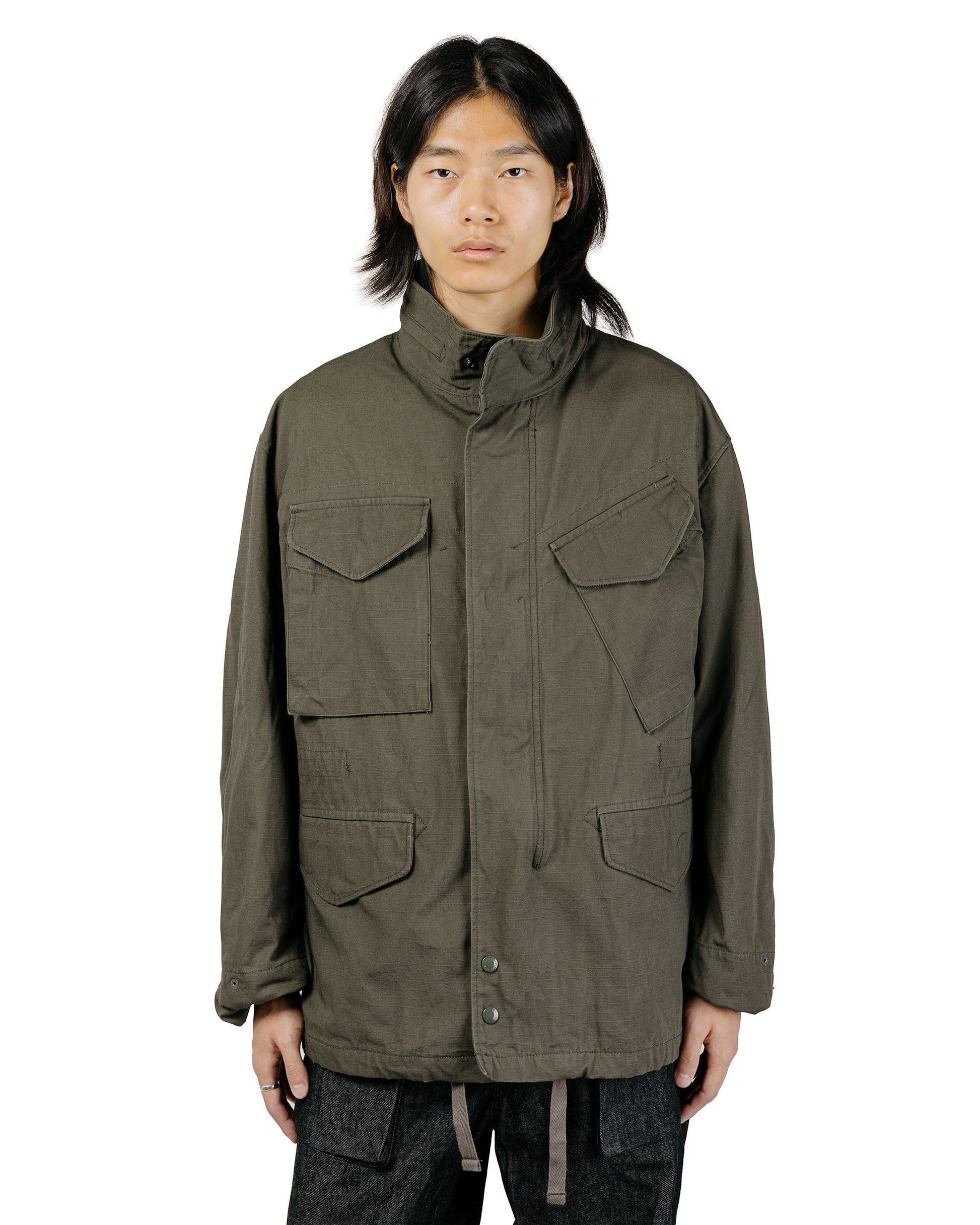 Engineered Garments M65 Field Jacket Olive Heavyweight Cotton Ripstop