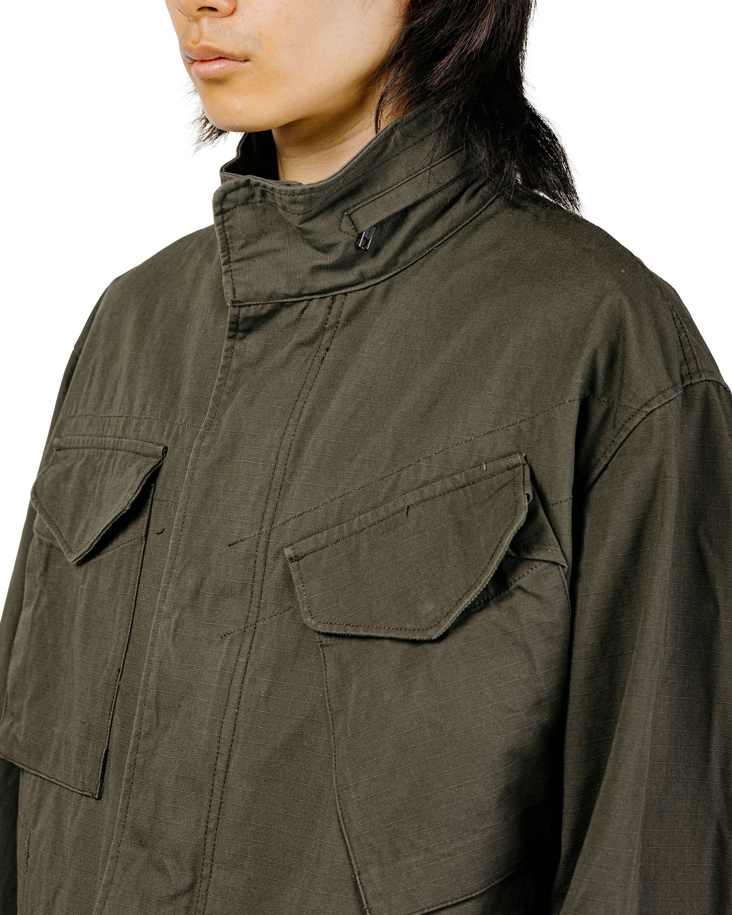 Engineered Garments M65 Field Jacket Olive Heavyweight Cotton Ripstop