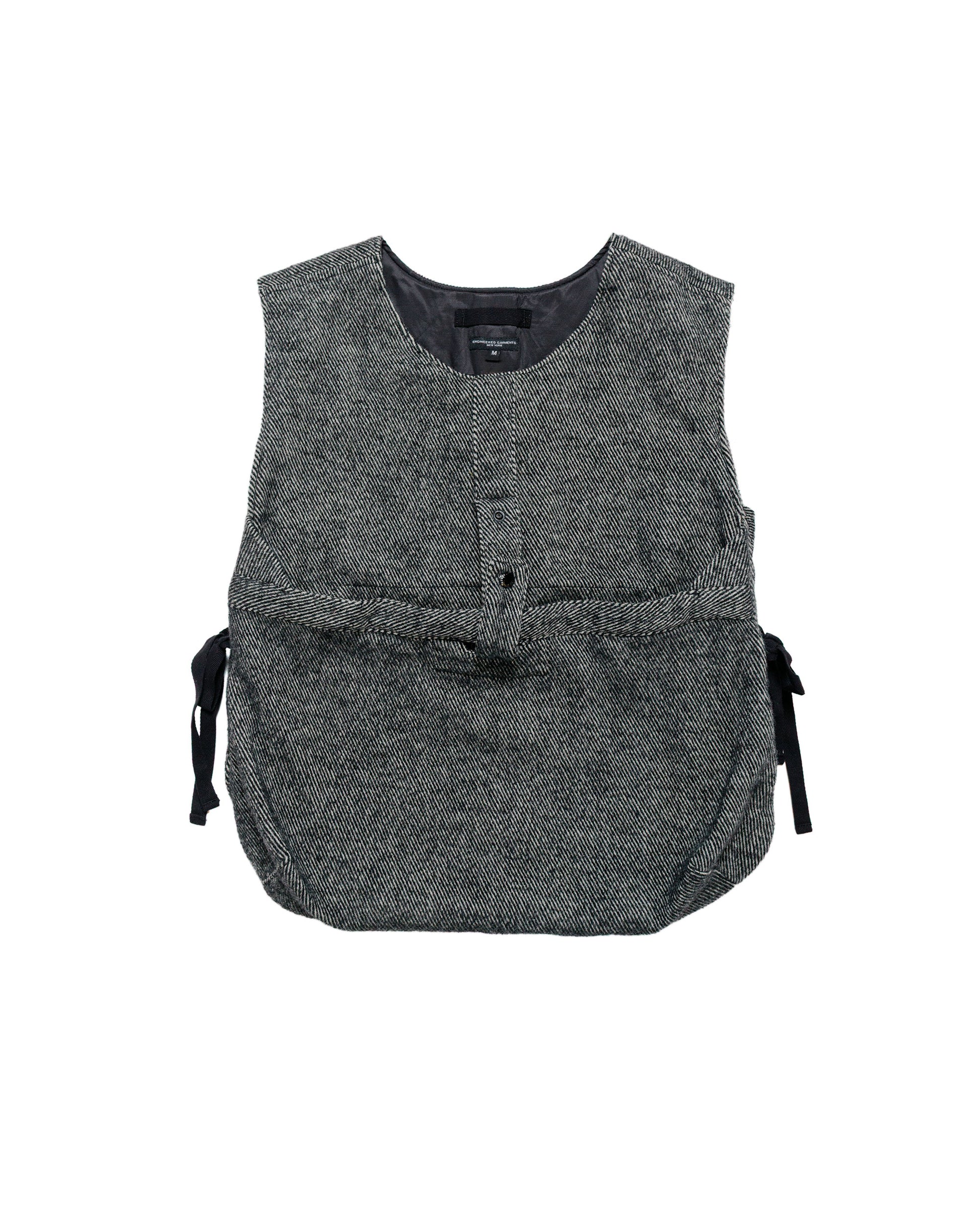 lost & found Engineered Garments Engineered Garments Newsboy Vest Black Wool Shaggy Twill
