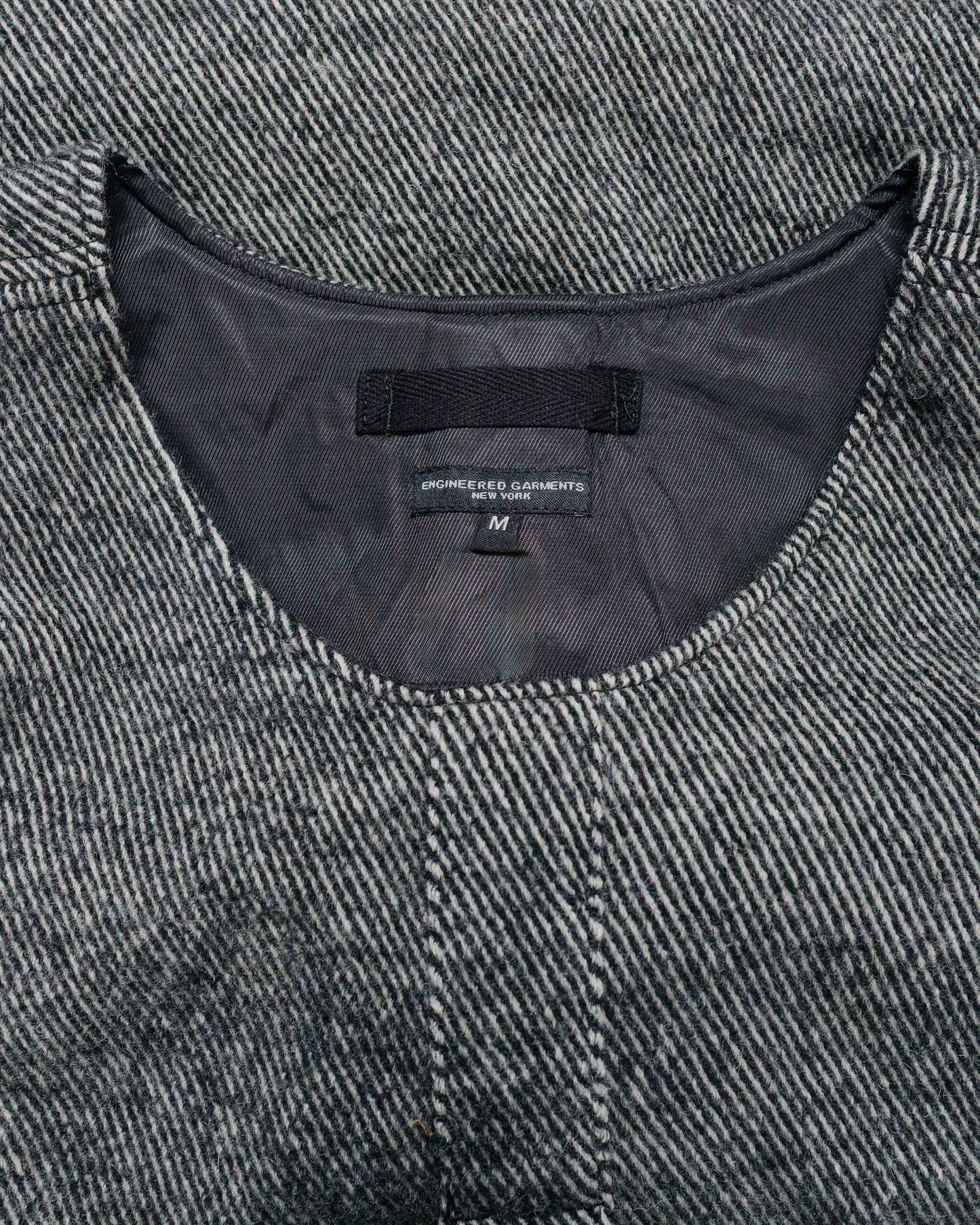 lost & found Engineered Garments Engineered Garments Newsboy Vest Black Wool Shaggy Twill