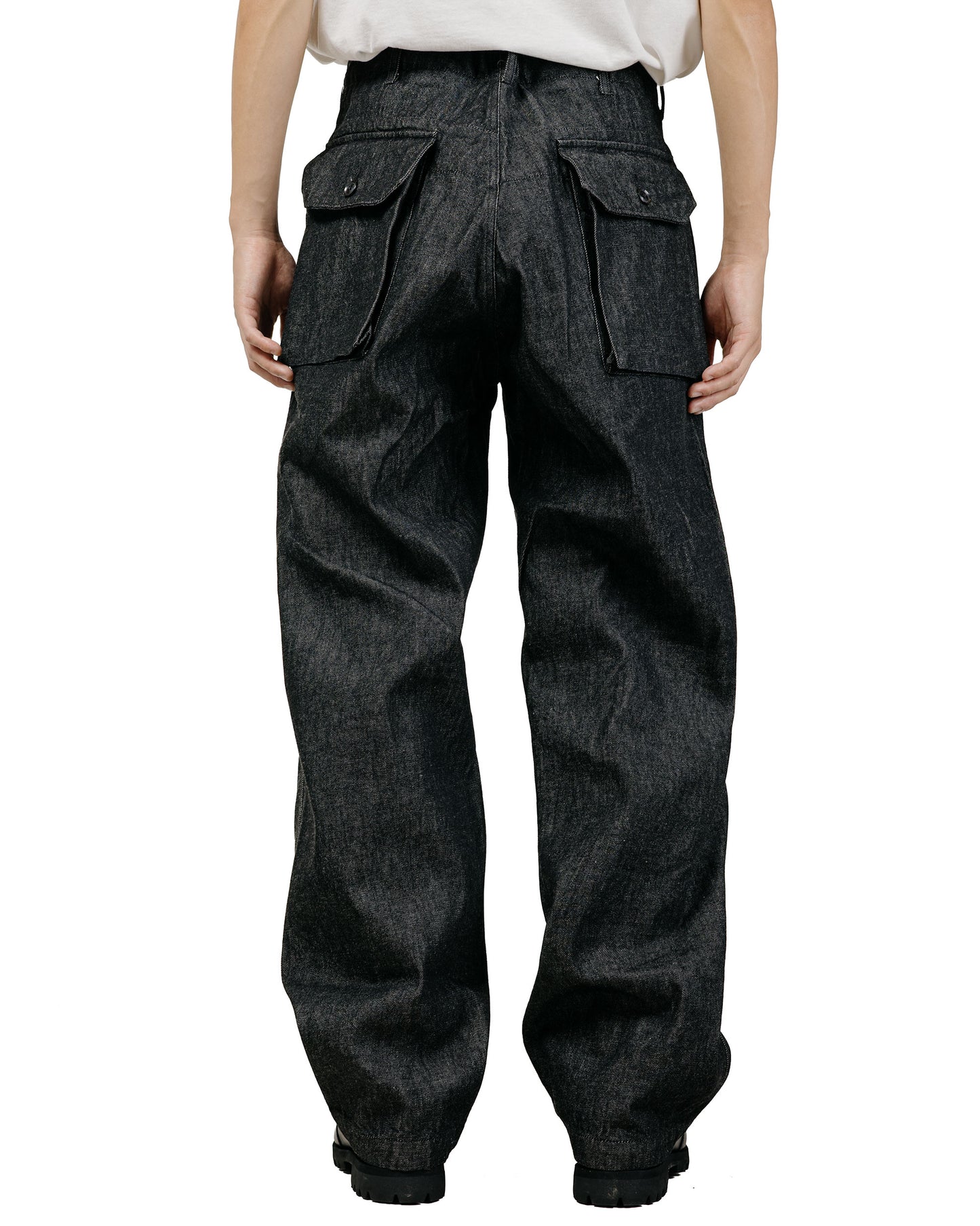 Engineered Garments Norwegian Army Pant Black Cotton Cone Denim