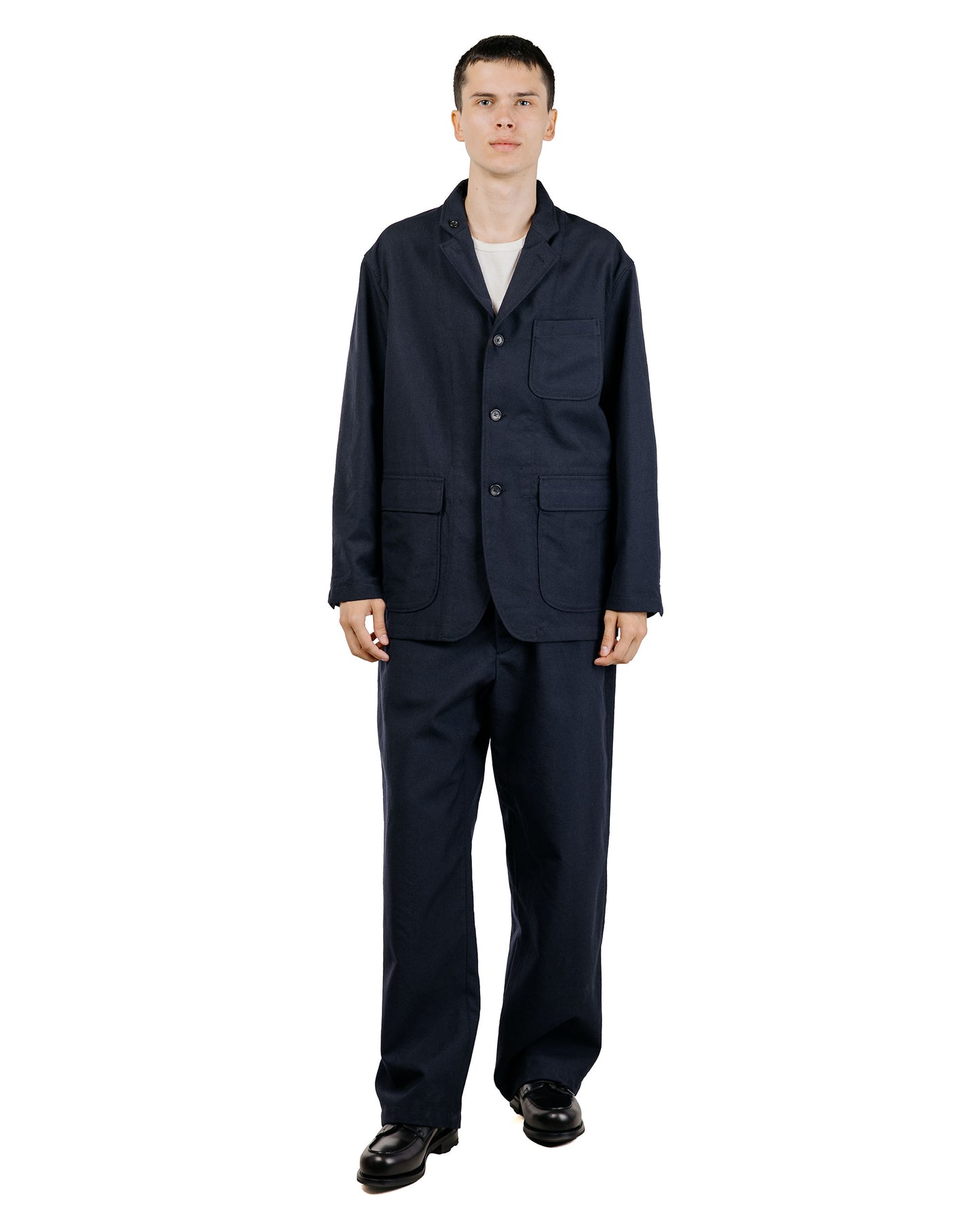 lost & found Engineered Garments Engineered Garments Officer Pant Dark Navy Wool Uniform Serge
