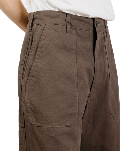 Engineered Garments Security Pant DK. Brown Heavyweight Cotton Ripstop