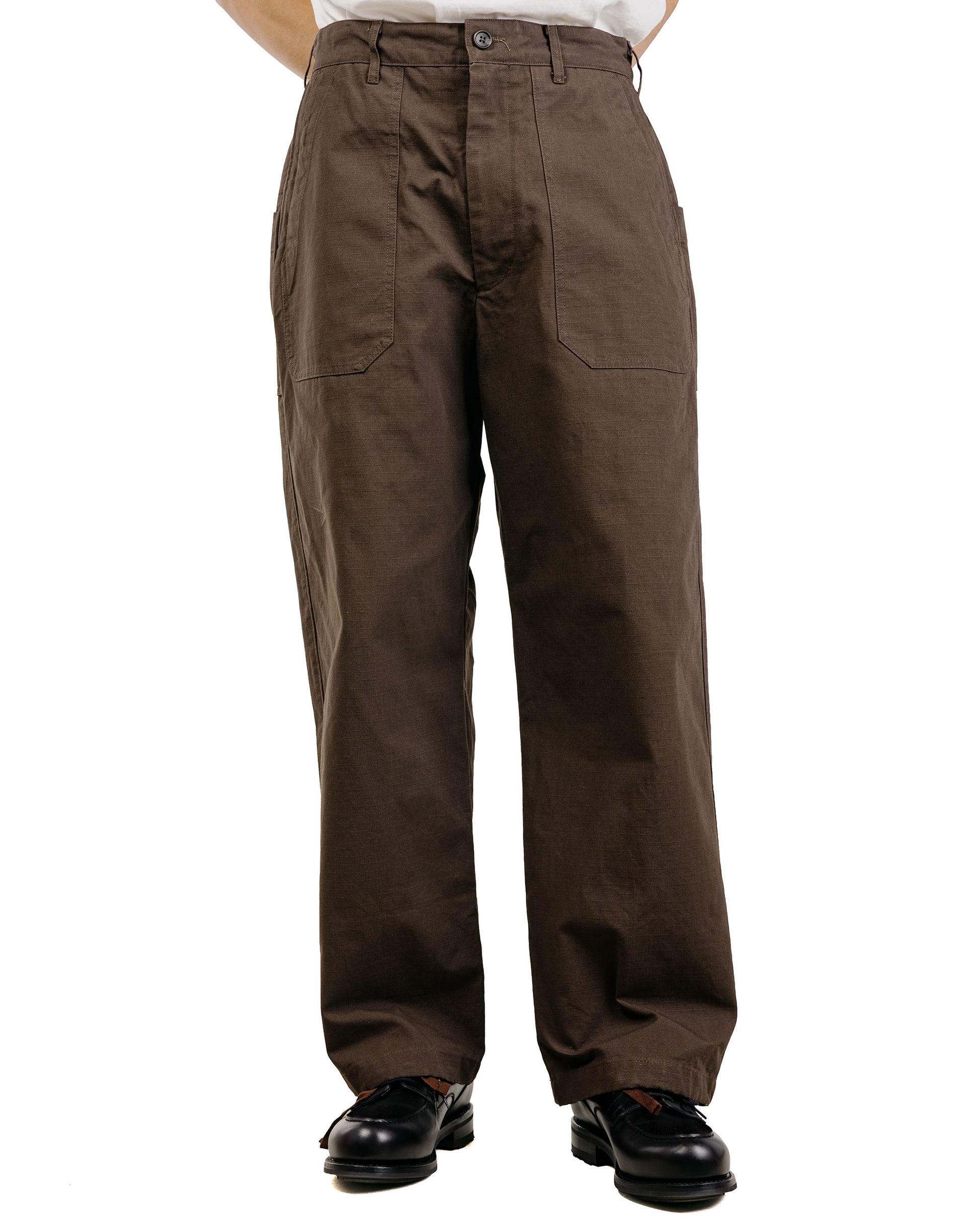Engineered Garments Security Pant DK. Brown Heavyweight Cotton Ripstop
