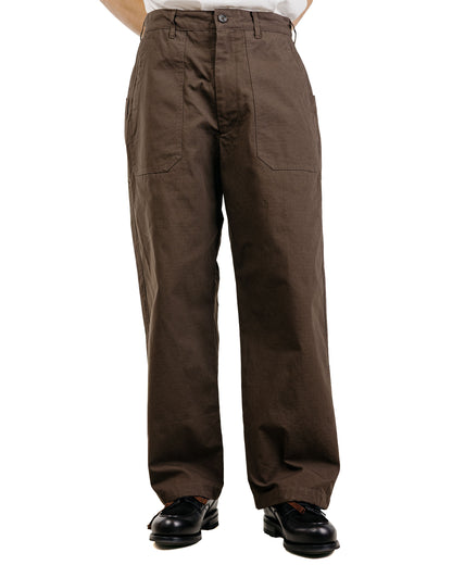 Engineered Garments Security Pant DK. Brown Heavyweight Cotton Ripstop