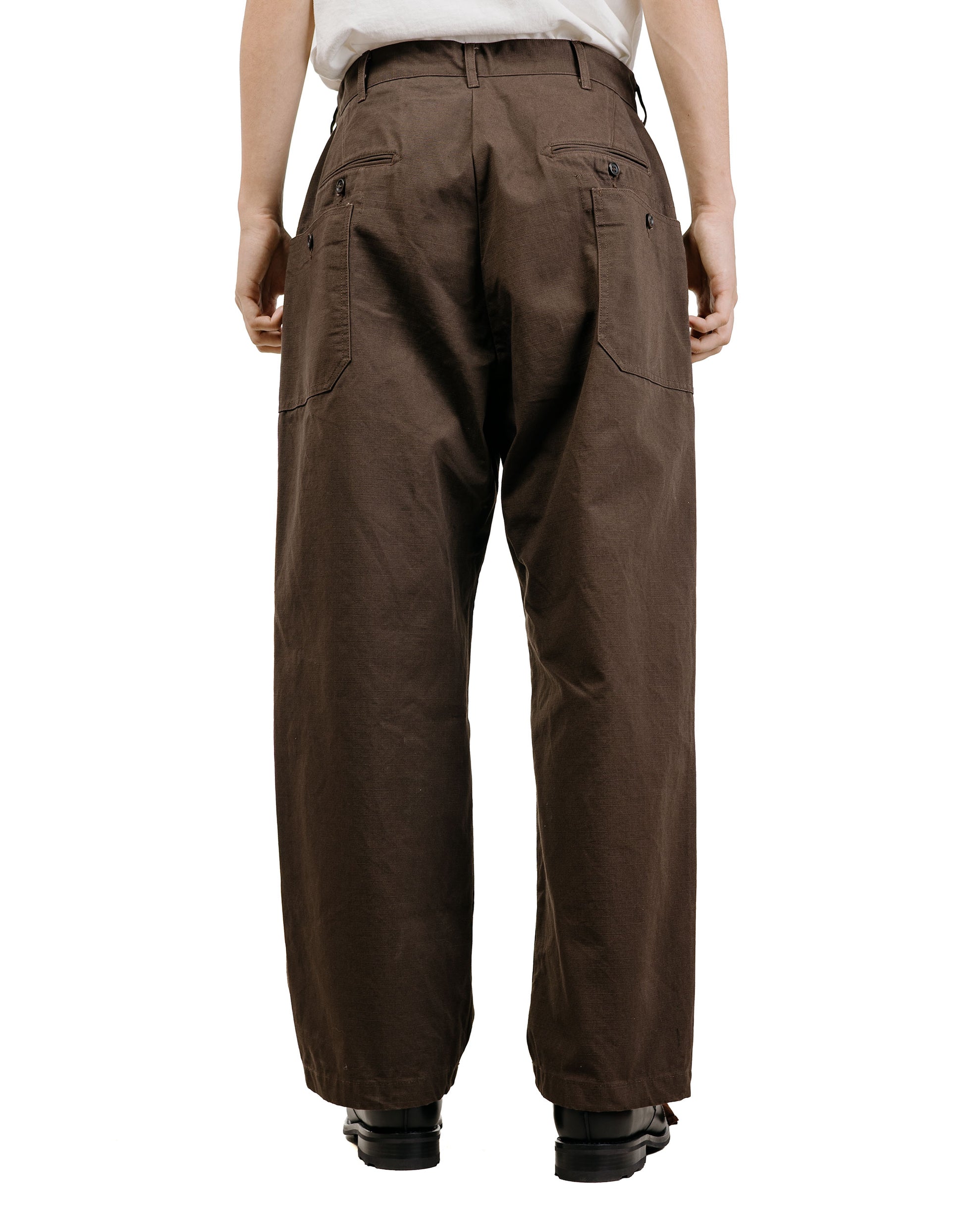 Engineered Garments Security Pant DK. Brown Heavyweight Cotton Ripstop