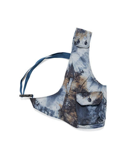 lost & found Engineered Garments Engineered Garments Shoulder Vest Navy Nylon Tie Dye Print Ripstop