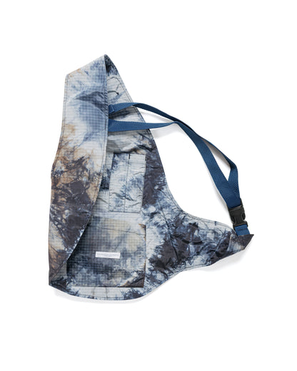 lost & found Engineered Garments Engineered Garments Shoulder Vest Navy Nylon Tie Dye Print Ripstop
