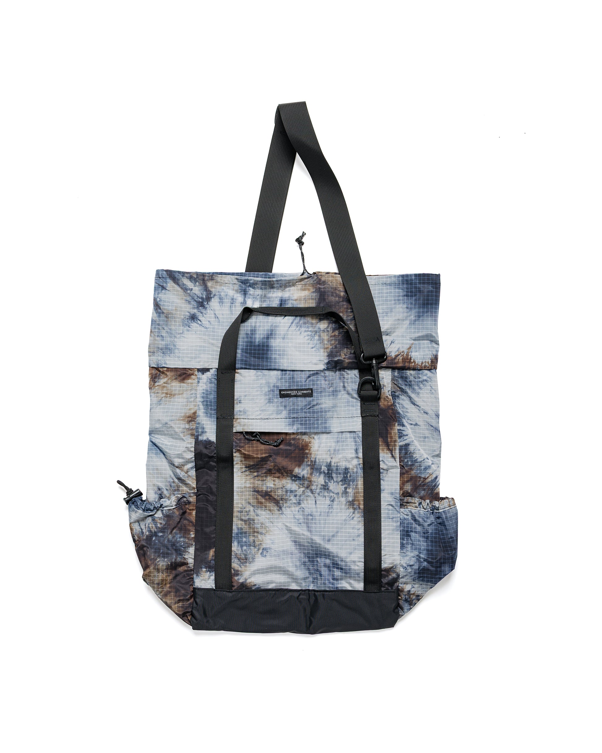 lost & found Engineered Garments Engineered Garments UL 3 Way Bag Navy Nylon Tie Die Print Ripstop