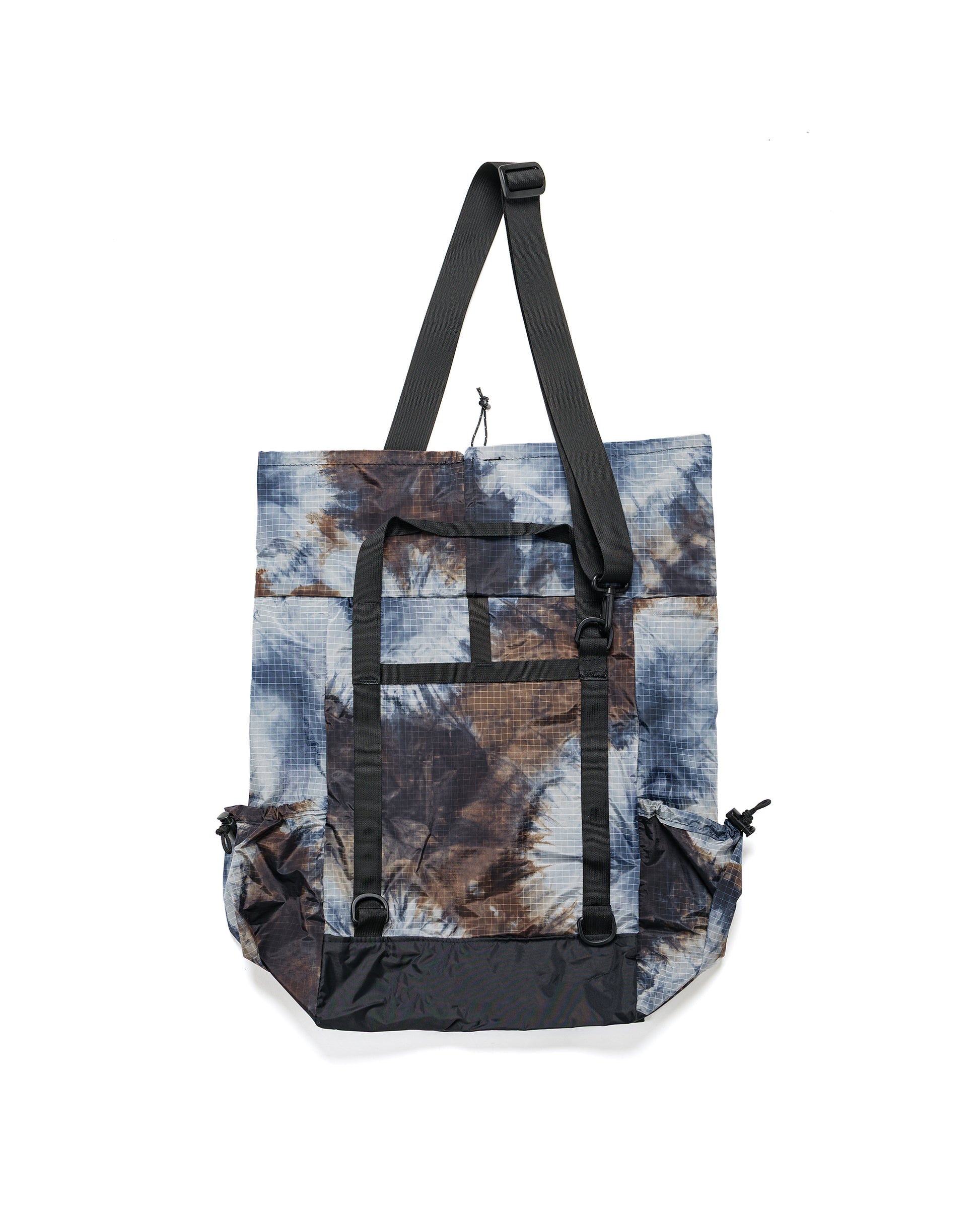 lost & found Engineered Garments Engineered Garments UL 3 Way Bag Navy Nylon Tie Die Print Ripstop