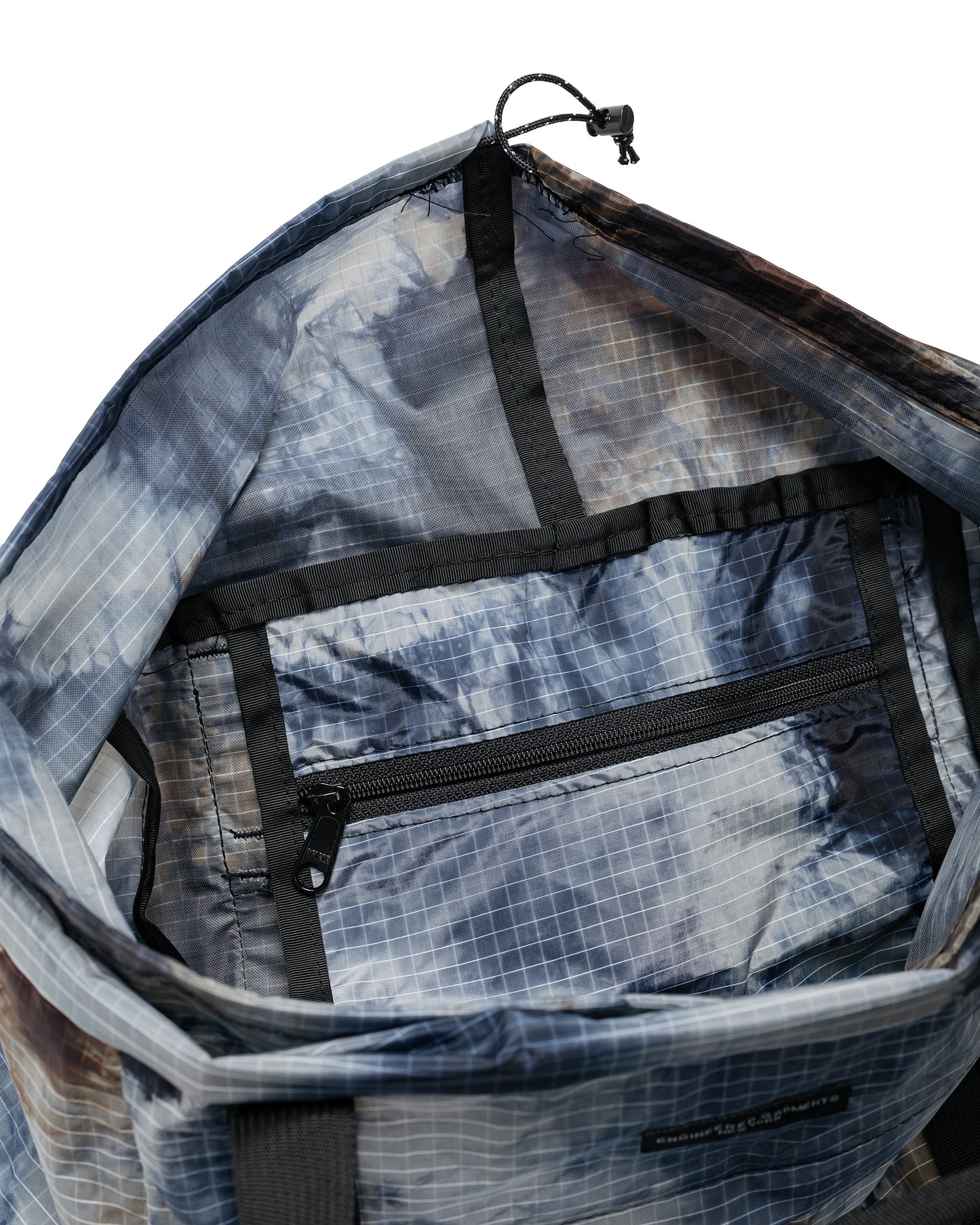lost & found Engineered Garments Engineered Garments UL 3 Way Bag Navy Nylon Tie Die Print Ripstop