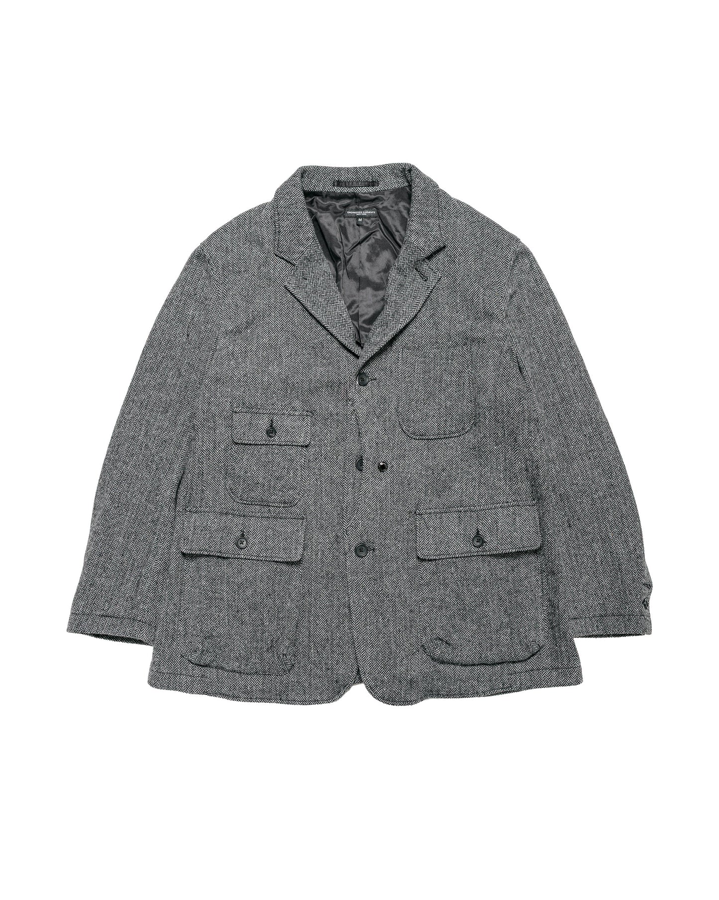 Engineered Garments Upland Jacket Grey Poly Wool Herringbone