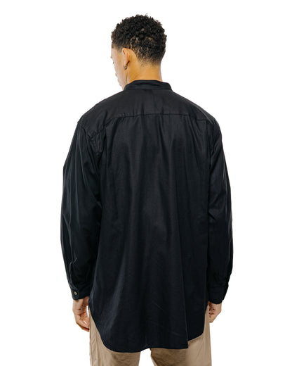 lost & found Engineered Garments Engineered Garments Wing Collar Shirt Black Cotton Diagonal Dobby Stripe