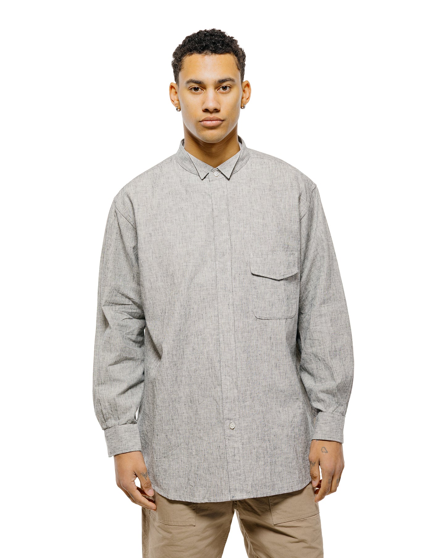 lost & found Engineered Garments Engineered Garments Wing Collar Shirt H.Grey CL Melange