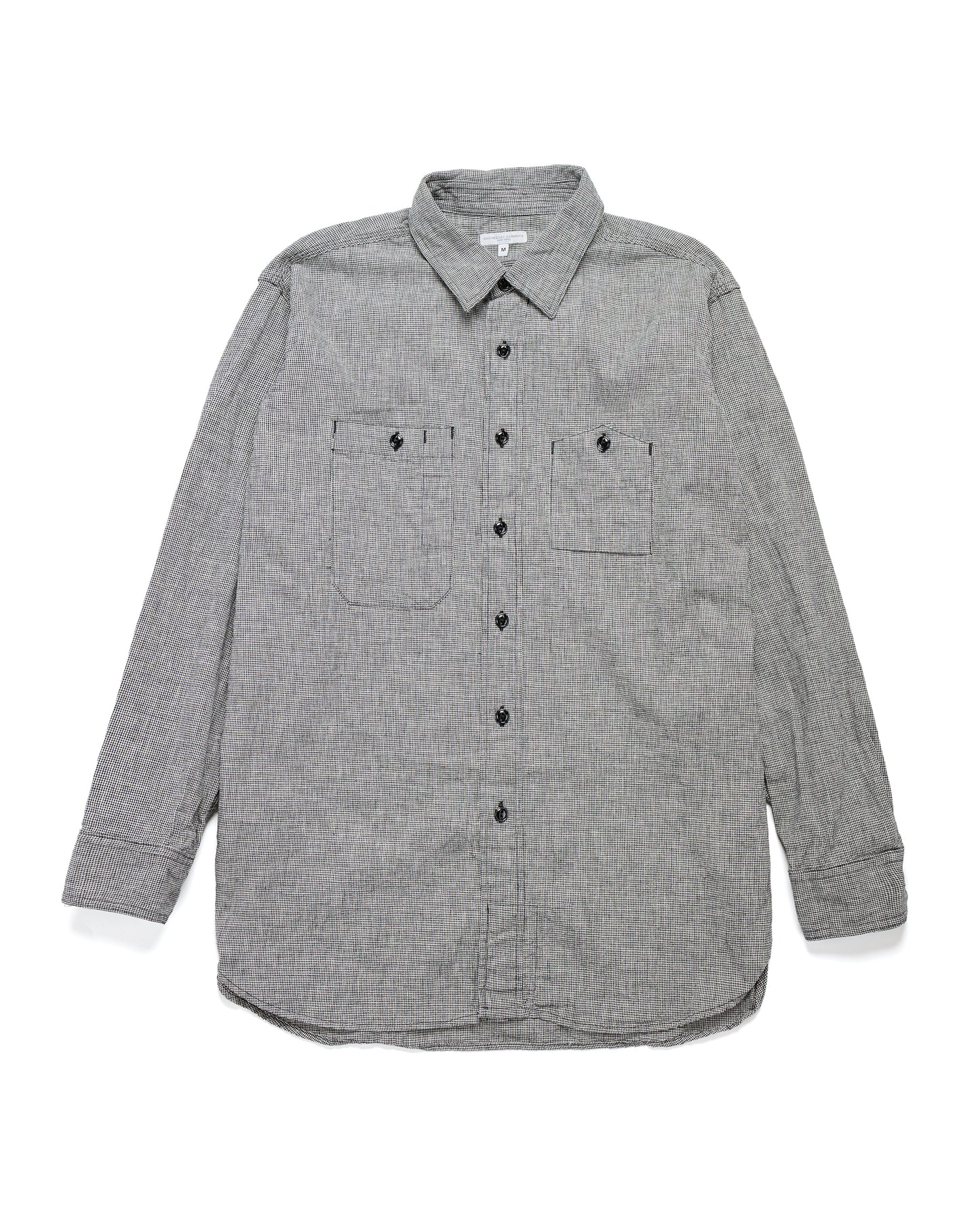 lost & found Engineered Garments Engineered Garments Work Shirt Black/Grey CL Houndstooth