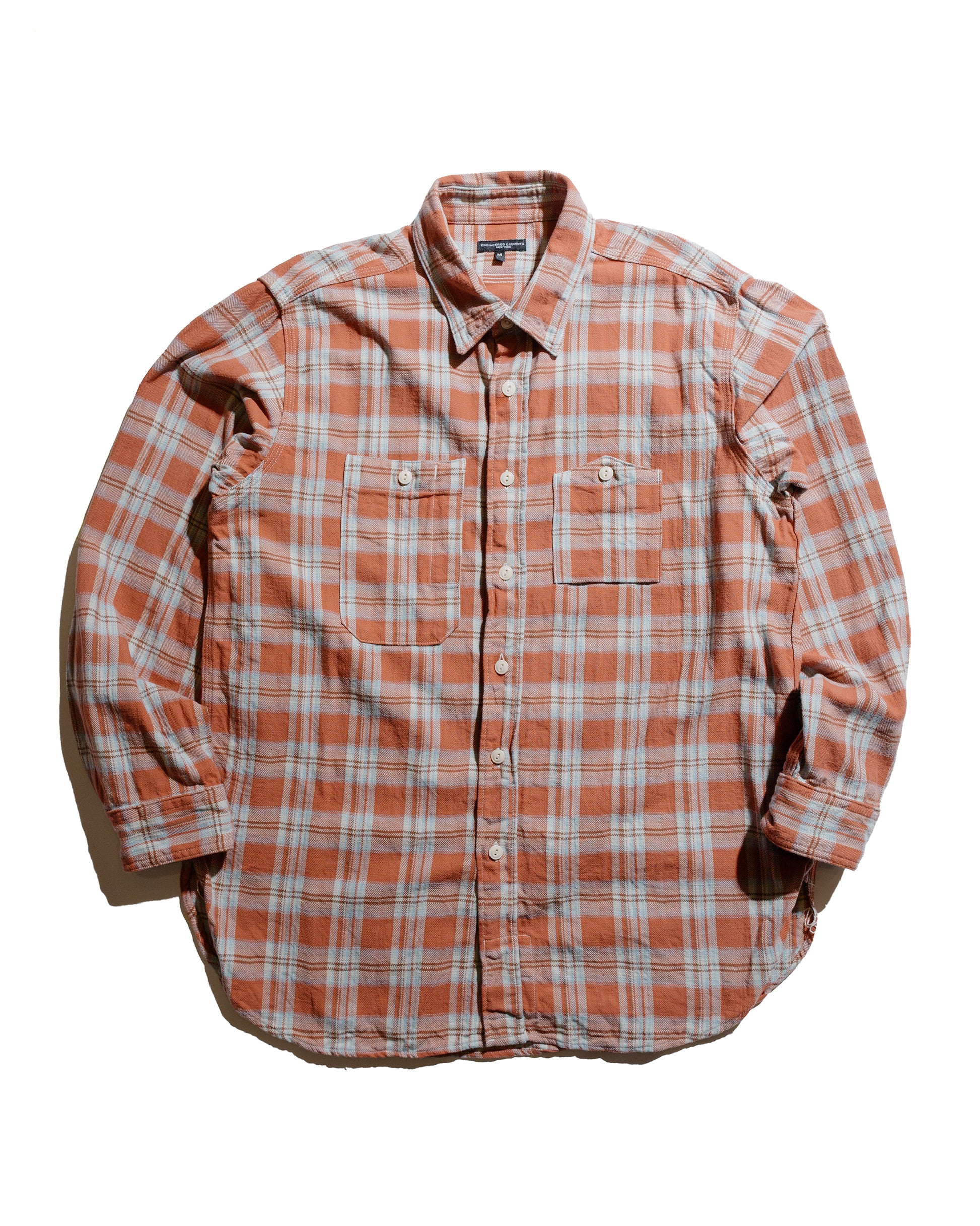 lost & found Engineered Garments Engineered Garments Work Shirt Pink Cotton Plaid Jacquard