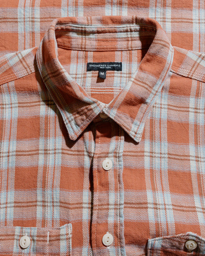 lost & found Engineered Garments Engineered Garments Work Shirt Pink Cotton Plaid Jacquard
