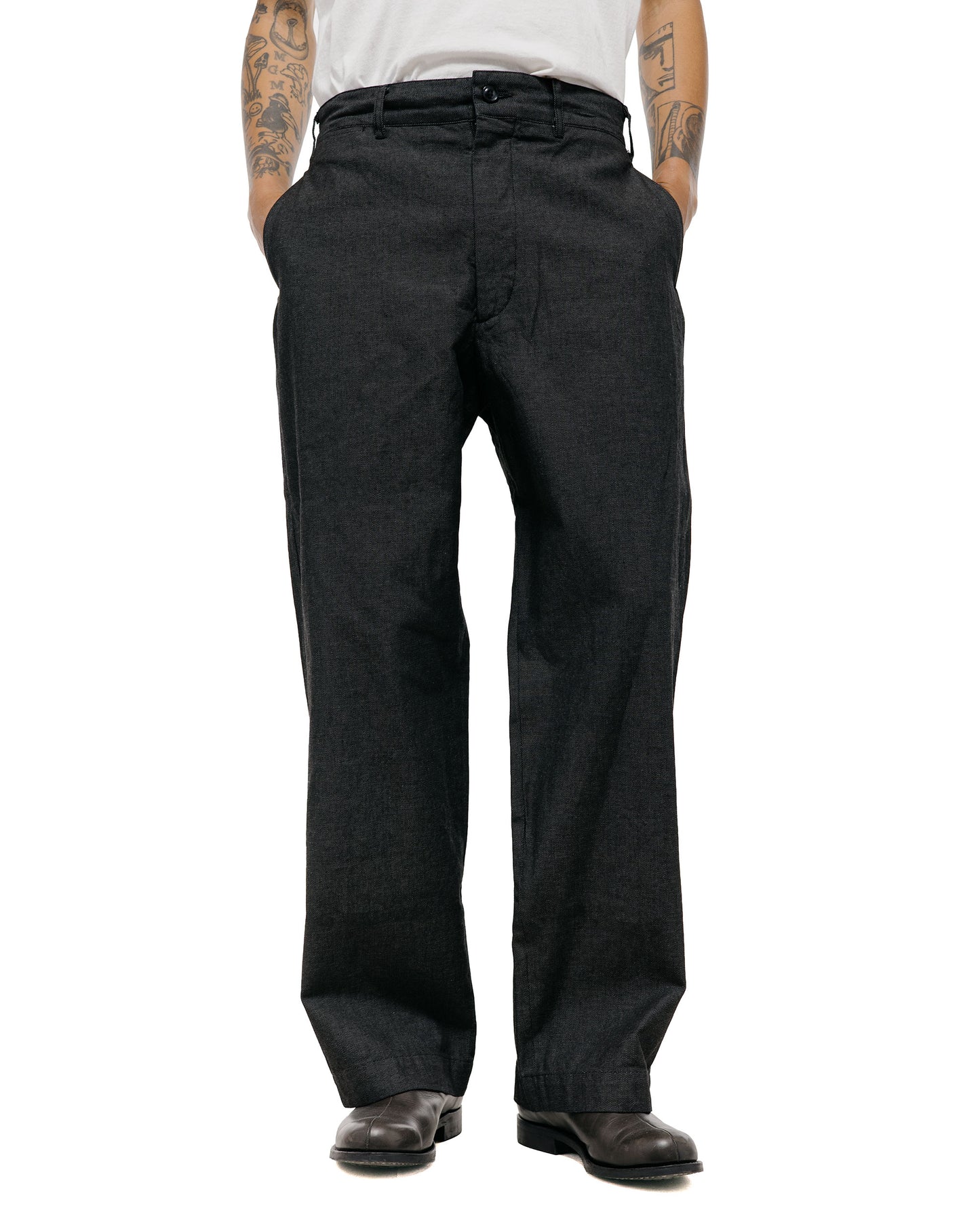 Engineered Garments Workaday Chino Pant Charcoal Cotton Heavy Oxford