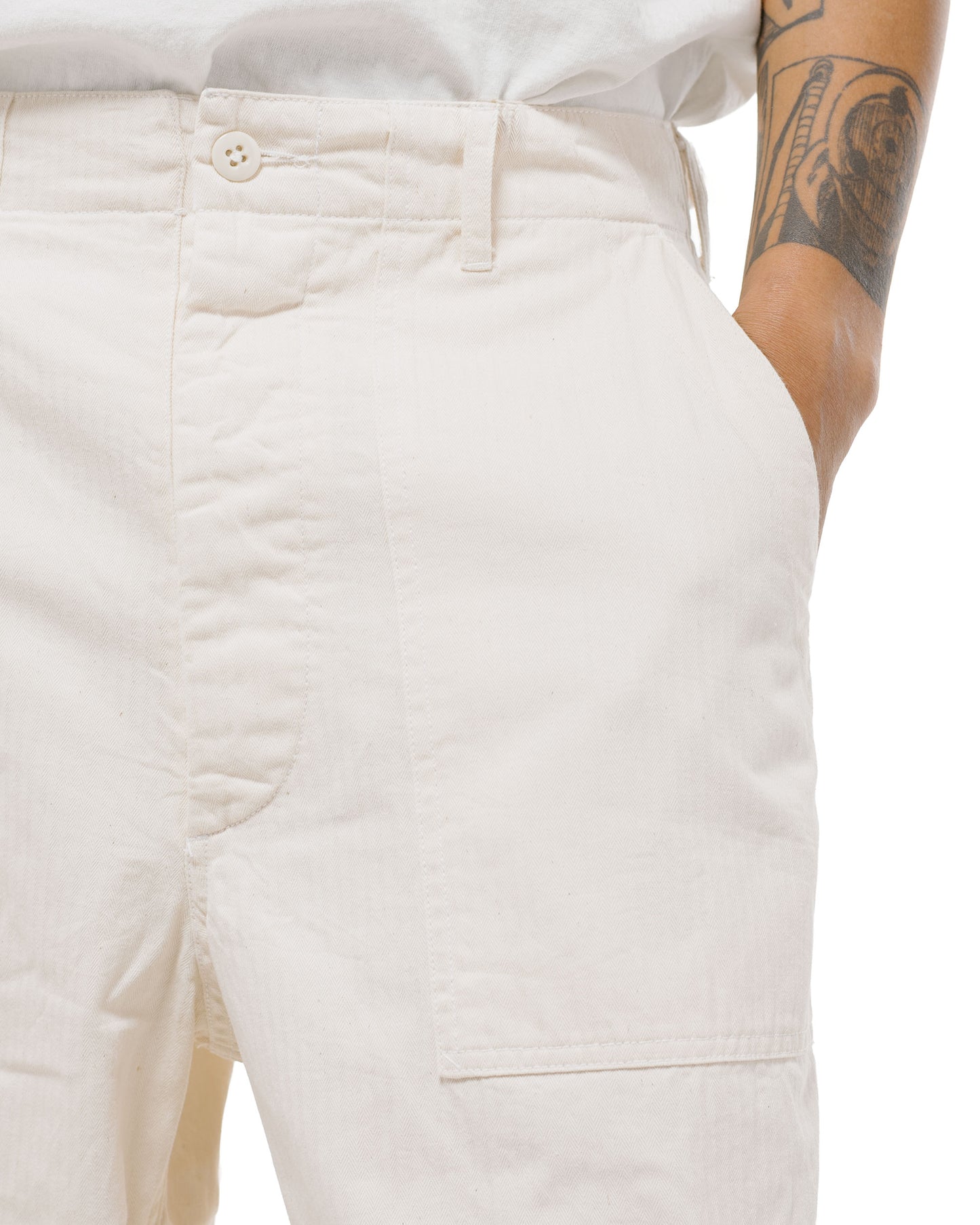 Engineered Garments Workaday Fatigue Pant Natural 7oz Cotton HB Twill