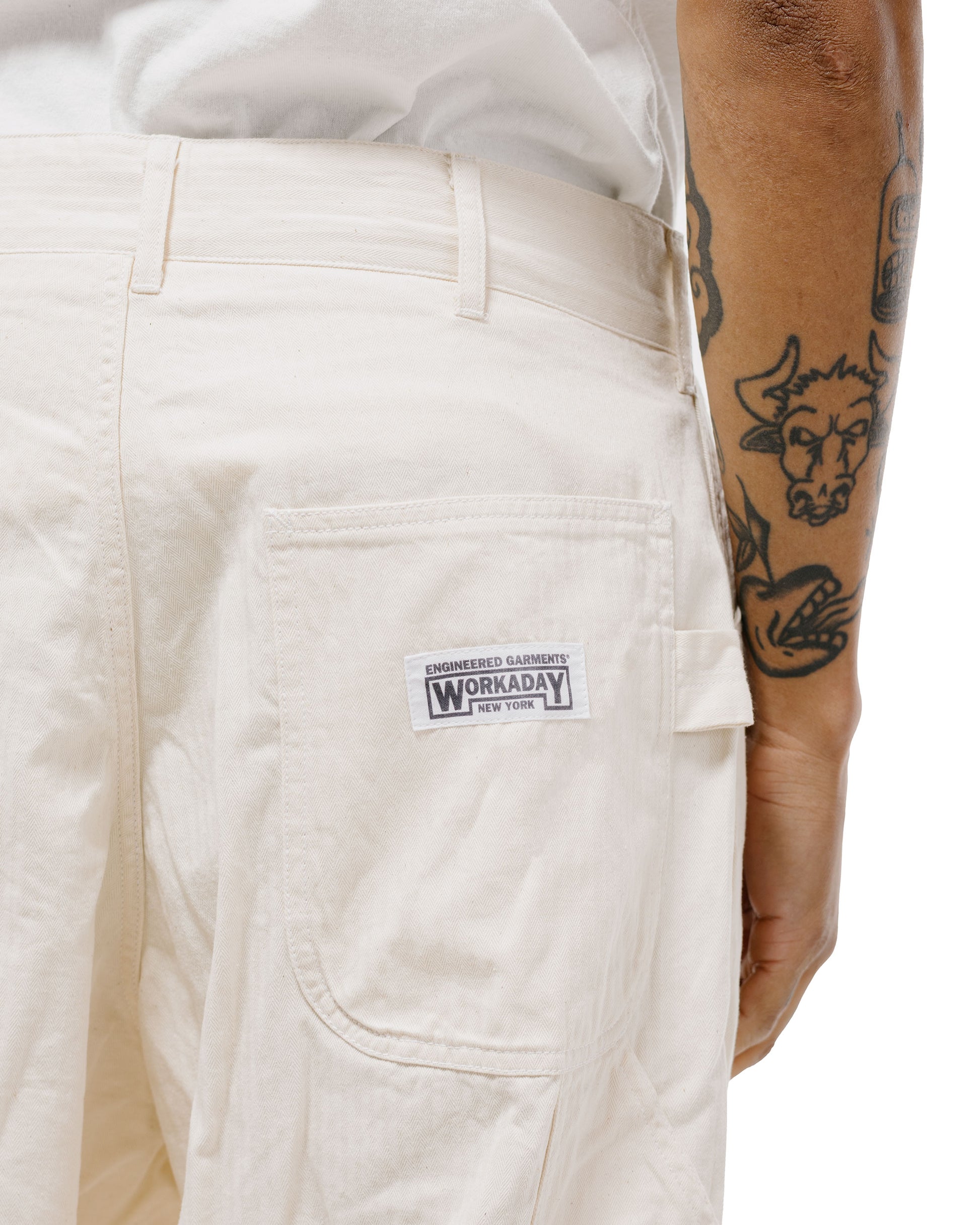 Engineered Garments Workaday Painter Pant Natural 7oz Cotton HB Twill