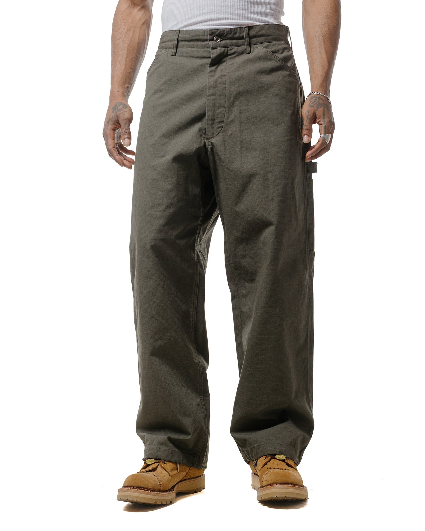 lost & found Engineered Garments Workaday Engineered Garments Workaday Painter Pant Olive Heavyweight Cotton Ripstop