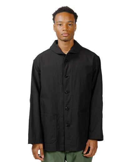 lost & found Engineered Garments Workaday Engineered Garments Workaday Shawl Collar Jacket Black Cotton Reverse Sateen
