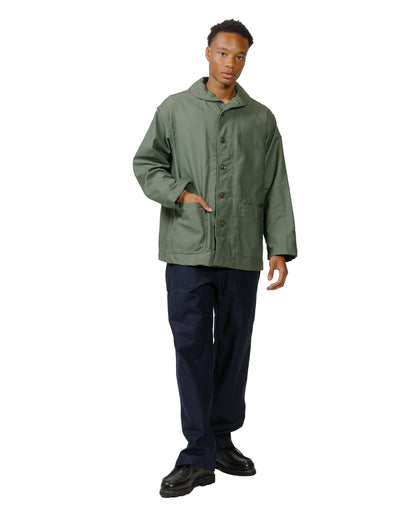 lost & found Engineered Garments Workaday Engineered Garments Workaday Shawl Collar Jacket Olive Cotton Reverse Sateen