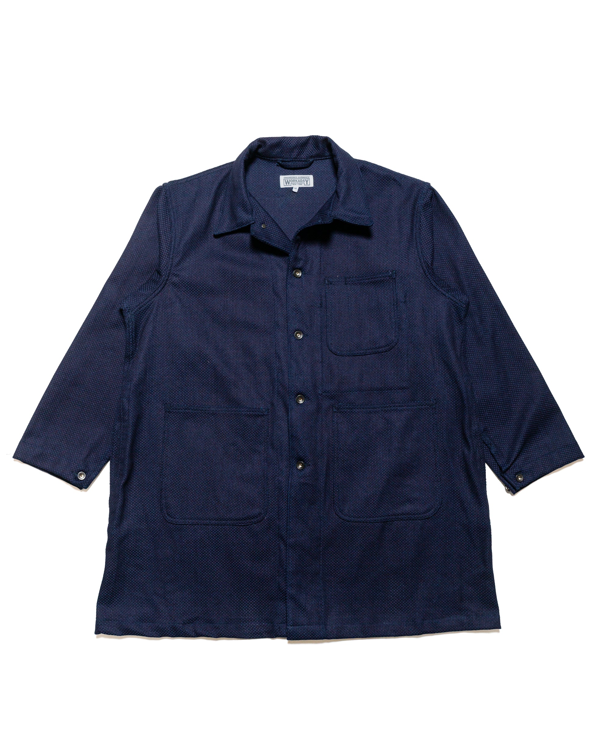 lost & found Engineered Garments Workaday Engineered Garments Workaday Shop Coat Dark Navy Cotton Heavy Basketweave