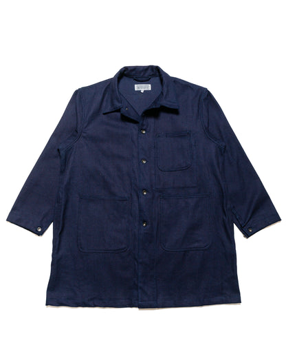 lost & found Engineered Garments Workaday Engineered Garments Workaday Shop Coat Dark Navy Cotton Heavy Basketweave