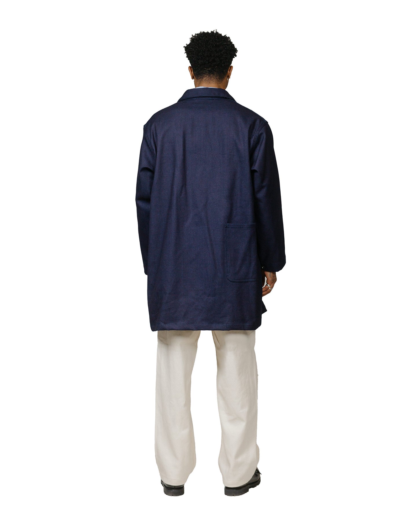 lost & found Engineered Garments Workaday Engineered Garments Workaday Shop Coat Dark Navy Cotton Heavy Basketweave