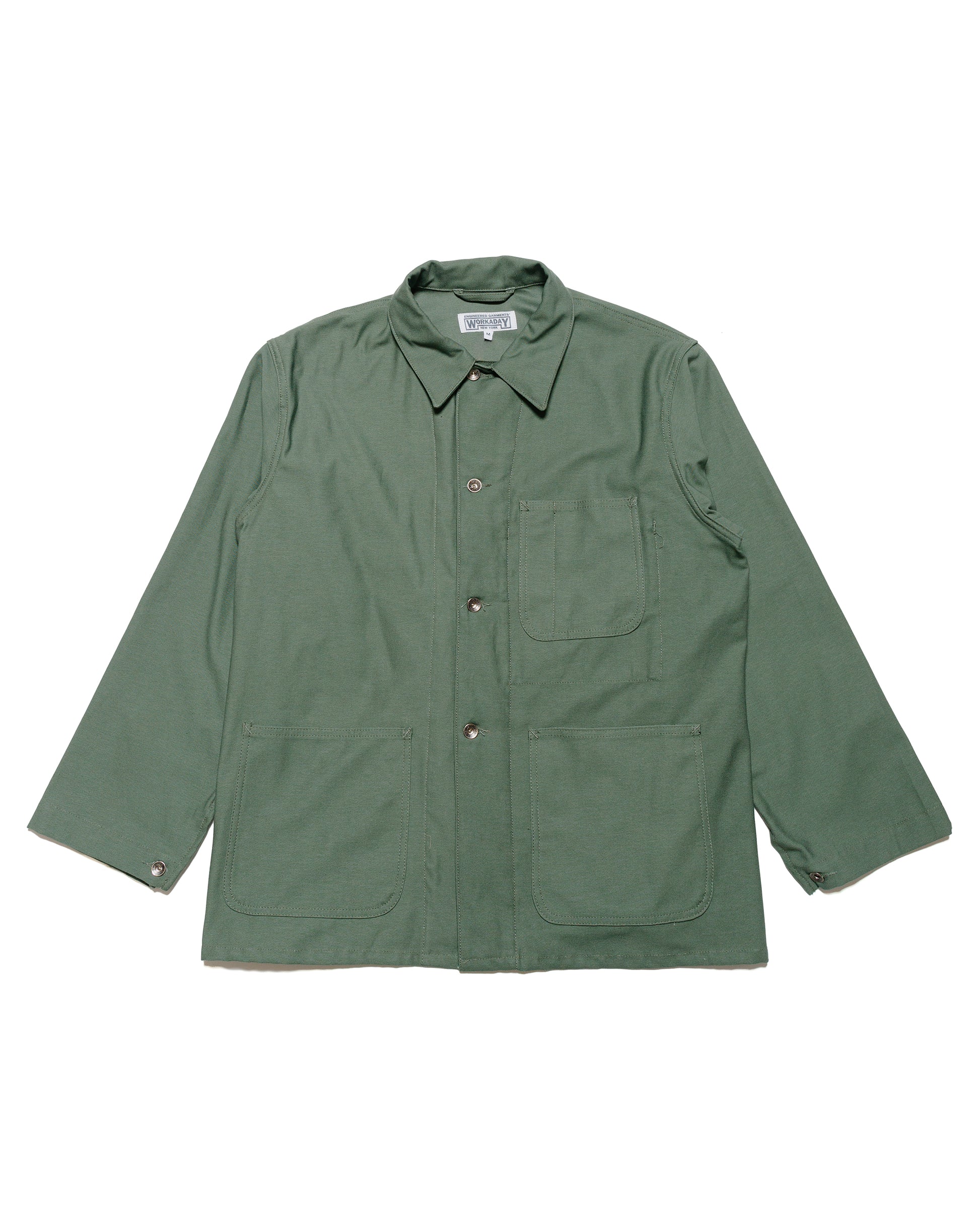 lost & found Engineered Garments Workaday Engineered Garments Workaday Utility Jacket Olive Cotton Reverse Sateen