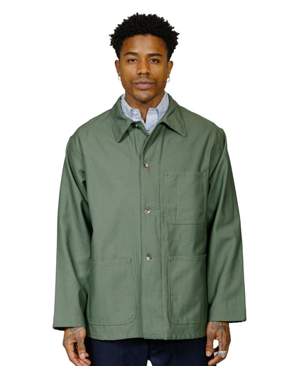 lost & found Engineered Garments Workaday Engineered Garments Workaday Utility Jacket Olive Cotton Reverse Sateen