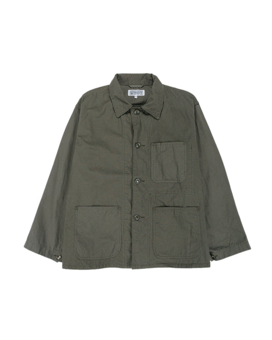 lost & found Engineered Garments Workaday Engineered Garments Workaday Utility Jacket Olive Heavyweight Cotton Ripstop